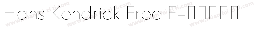 Hans Kendrick Free F字体转换